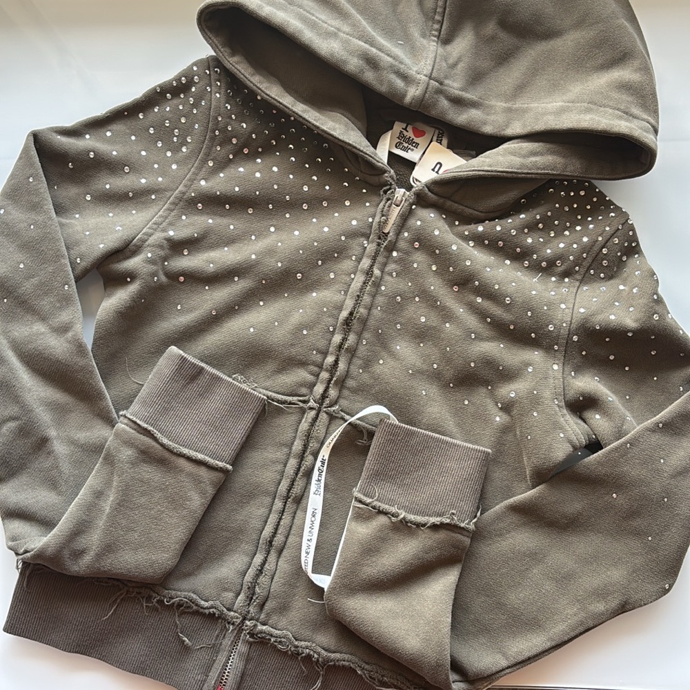 Hidden Cult Green Rhinestone Jacket - Picture 2 of 4